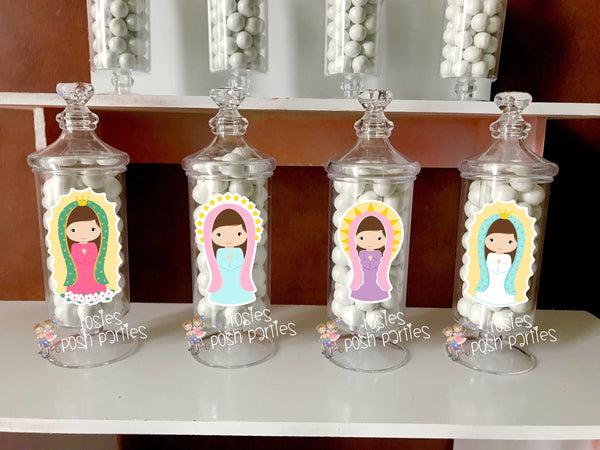 Lady of Guadalupe Favor Virgen de Guadalupe party Favor Apothecary Guadalupe Baptism Party Virgencita Plis Birthday Party favor SET OF 12