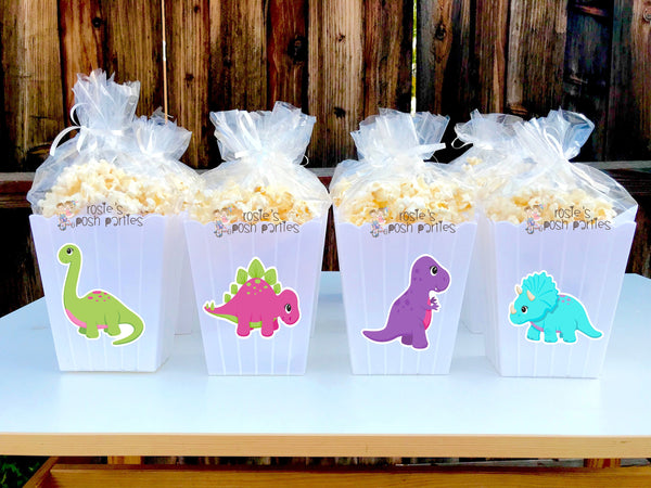 Dinosaur Birthday Theme | Dinosaur Party Favor | Dinosaur Party Decoration | Dino Birthday Favor | Dinosaur Popcorn favor Bins SET OF 12