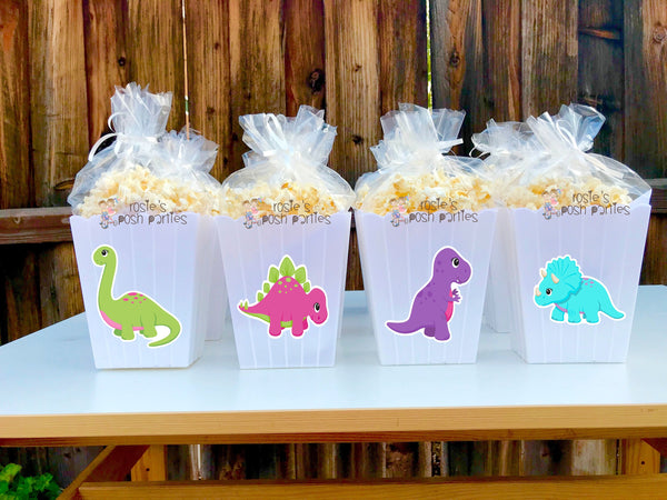 Dinosaur Birthday Theme | Dinosaur Party Favor | Dinosaur Party Decoration | Dino Birthday Favor | Dinosaur Popcorn favor Bins SET OF 12