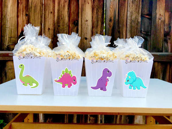 Dinosaur Birthday Theme | Dinosaur Party Favor | Dinosaur Party Decoration | Dino Birthday Favor | Dinosaur Popcorn favor Bins SET OF 12