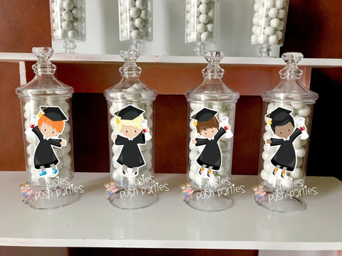 Graduation bash party Apothecary Favor centerpiece Graduation Party decoration High School College University Graduation favors SET OF 12