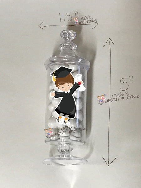 Graduation bash party Apothecary Favor centerpiece Graduation Party decoration High School College University Graduation favors SET OF 12
