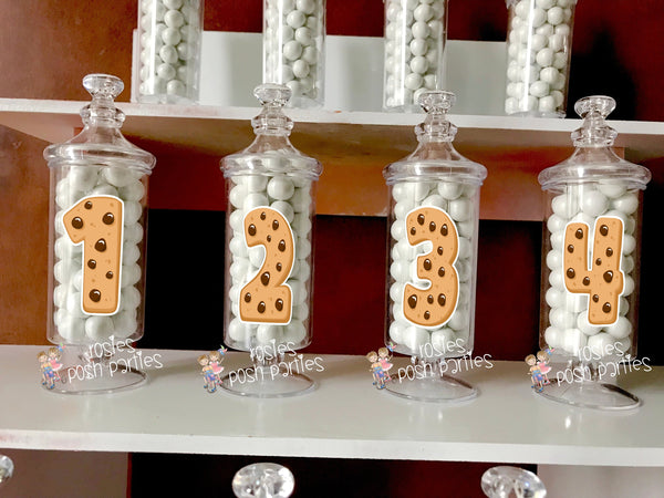 Cookies and Milk Theme Birthday party Apothecary Favor Jar Cookies and Milk Party Cookie Milk centerpiece Party decoration favors SET OF 12