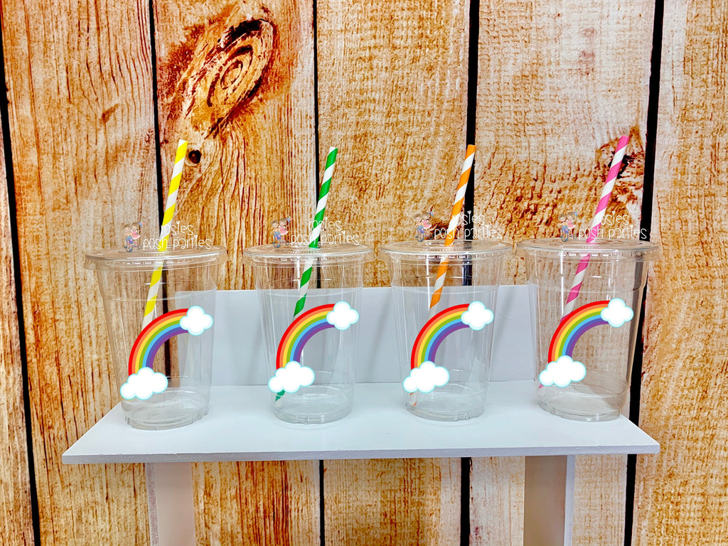 Rainbow Pony Theme | Birthday party Favor Cups | Rainbow Theme Party Cups | Pony Candy Land Theme Party Cup Favor Decoration VARIETY