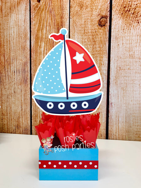 Nautical Theme Baby Shower | Nautical Centerpiece | Nautical Theme Decoration | Nautical Party Brown Hair Theme Centerpiece Decor INDIVIDUAL