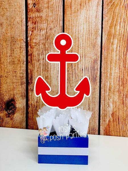 Nautical Theme Baby Shower | Nautical Centerpiece | Nautical Theme Decoration | Nautical Party Brown Hair Theme Centerpiece Decor INDIVIDUAL