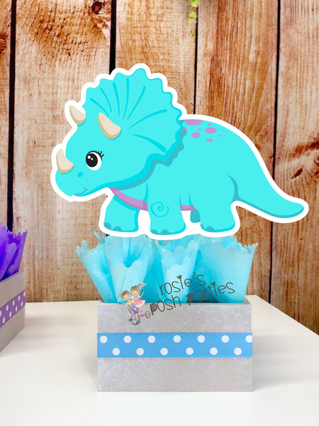 Dinosaur birthday party Pink Girl Dinosaur centerpiece Dinosaur party decoration Rex Birthday T Rex table centerpiece decoration SET OF 4