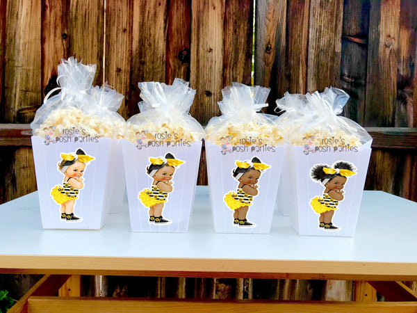 Sunflower Girl Birthday Theme | Sunflower Girl Baby Shower Theme | Sunflower Theme | Sunflower Popcorn Favor | Yellow Sunflower SET OF 12