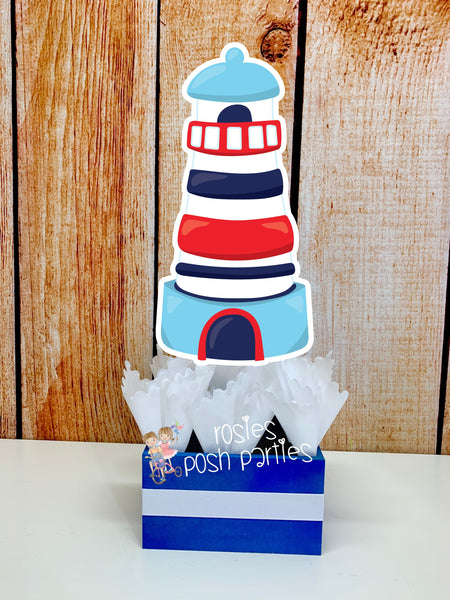 Nautical Theme Baby Shower | Nautical Centerpiece | Nautical Theme Decoration | Nautical Party Brown Hair Theme Centerpiece Decor INDIVIDUAL
