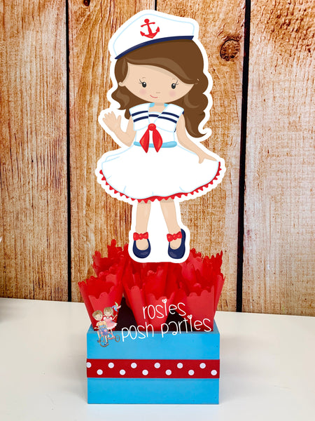 Nautical Theme Baby Shower | Nautical Centerpiece | Nautical Theme Decoration | Nautical Party Brown Hair Theme Centerpiece Decor INDIVIDUAL