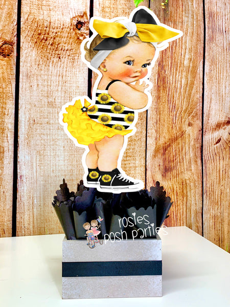 Sunflower Girl Birthday Theme | Sunflower Girl Baby Shower Theme | Sunflower Theme | Sunflower Centerpiece | Yellow Sunflower INDIVIDUAL