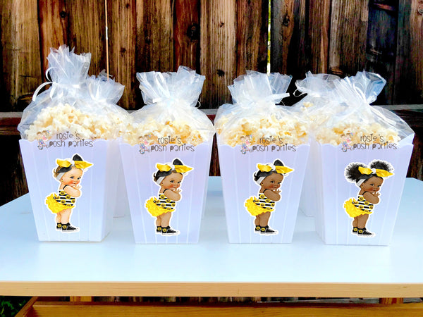 Sunflower Girl Birthday Theme | Sunflower Girl Baby Shower Theme | Sunflower Theme | Sunflower Popcorn Favor | Yellow Sunflower SET OF 12