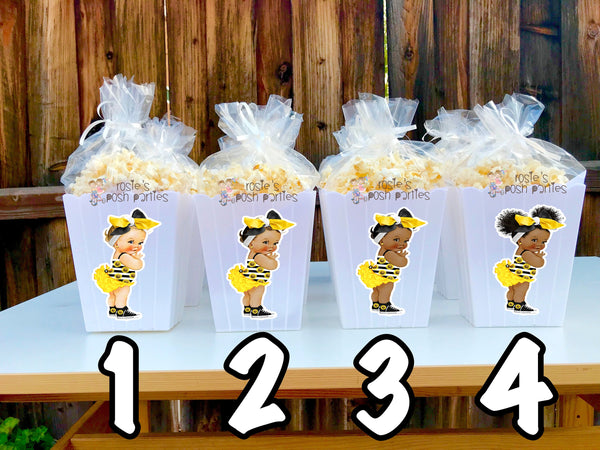 Sunflower Girl Birthday Theme | Sunflower Girl Baby Shower Theme | Sunflower Theme | Sunflower Popcorn Favor | Yellow Sunflower SET OF 12