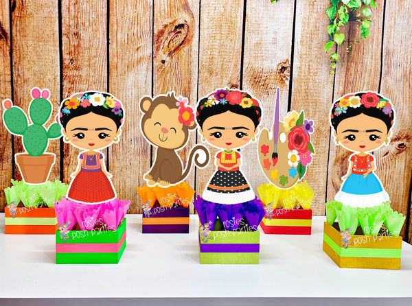 frida birthday baby shower theme centerpiece decoration