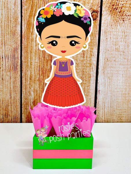 frida birthday baby shower theme centerpiece decoration