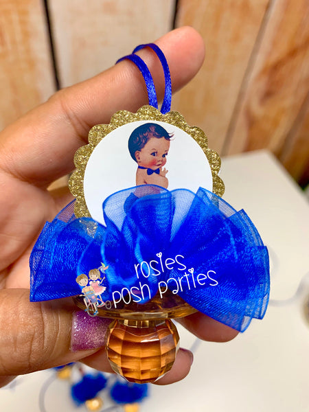 Royal Prince Baby Shower | Prince Pacifier Favor | Royal Prince Blue Diaper Favor | Prince Baby Shower Theme | Baby Shower Favor | SET OF 12