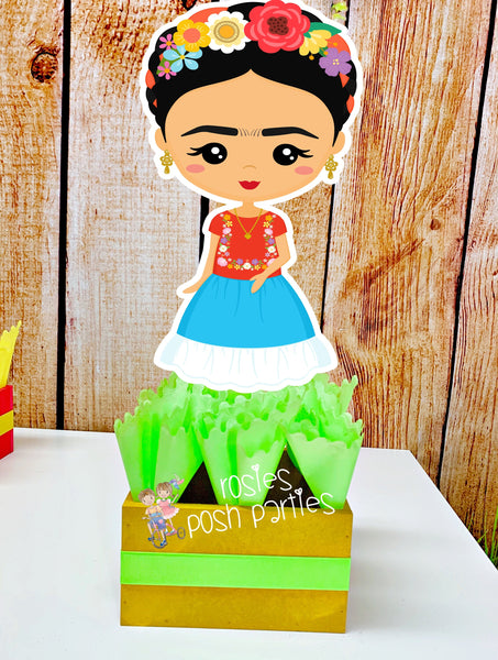 frida birthday baby shower theme centerpiece decoration