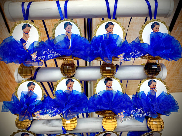 Royal Prince Baby Shower | Prince Pacifier Favor | Royal Prince Blue Diaper Favor | Prince Baby Shower Theme | Baby Shower Favor | SET OF 12