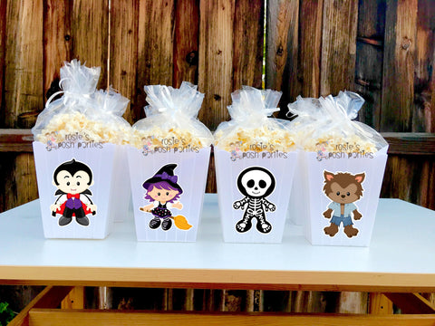 Halloween Birthday Party | Halloween Popcorn Bin Favor | Halloween Popcorn Favors | Halloween Decoration | Trick or Treat Party | Popcorn