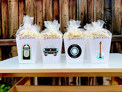 50's Birthday Theme | 50s Theme Decoration | 50's Birthday Party | 50s Popcorn Favor Bins | 50s Party Favors | 50s Popcorn Theme SET OF 12