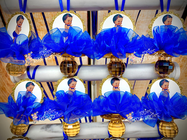 Royal Prince Baby Shower | Prince Pacifier Favor | Royal Prince Blue Diaper Favor | Prince Baby Shower Theme | Baby Shower Favor | SET OF 12