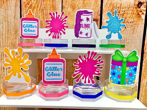 Slime Birthday Party Theme | Slime Bash | Slime Party Decor | Slime Theme | Slime Favor | Slime Theme Decor | Slime Candy Jar SET OF 12
