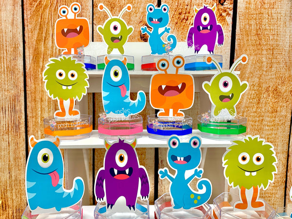 Monster Birthday Theme | Little Monster Cute Baby Shower | Monster Theme Candy Jar Favor | Cute Monster Theme Favor Jar Decoration SET OF 12