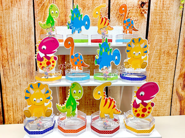 Dinosaur Birthday Theme | Dinosaur Party Candy Jar Favor | Dino Theme Favors | Triceratops Fossil | Candy Jar Favor Decoration SET OF 12