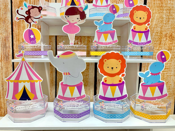 Carnival Theme | Circus Birthday Baby Shower Party | Girl Carnival Candy Jar Favor | Circus Theme Party Favor | Circus Baby Shower SET OF 12