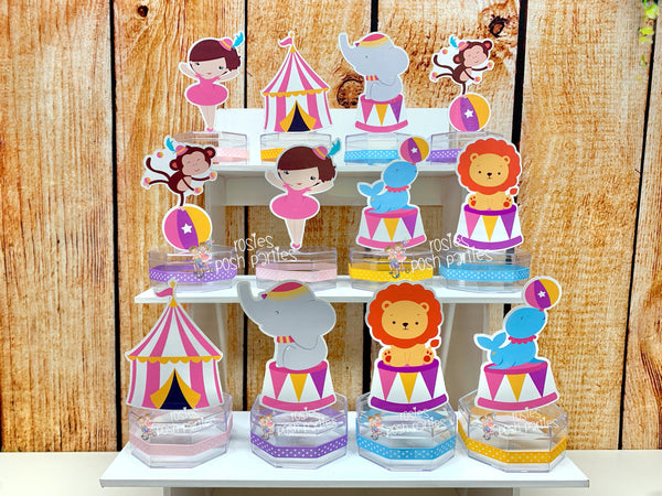 Carnival Theme | Circus Birthday Baby Shower Party | Girl Carnival Candy Jar Favor | Circus Theme Party Favor | Circus Baby Shower SET OF 12