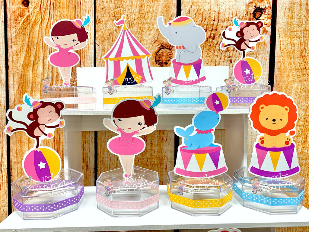 Carnival Theme | Circus Birthday Baby Shower Party | Girl Carnival Candy Jar Favor | Circus Theme Party Favor | Circus Baby Shower SET OF 12