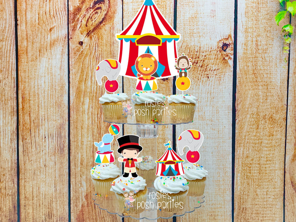 Circus Birthday Theme | Carnival Cupcake Stand | Baby Shower Cupcake Topper | Circus Carnival Decoration | Circus Theme Cake | Cupcake Stand