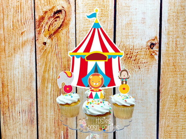 Circus Birthday Theme | Carnival Cupcake Stand | Baby Shower Cupcake Topper | Circus Carnival Decoration | Circus Theme Cake | Cupcake Stand