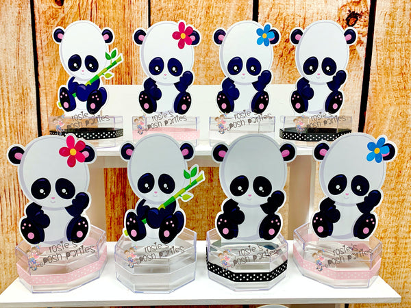 Panda Theme | Panda Birthday or Baby Shower | Panda Candy Jar Favor | Panda Theme Party Favor | Panda Theme | Panda Baby Shower SET OF 12