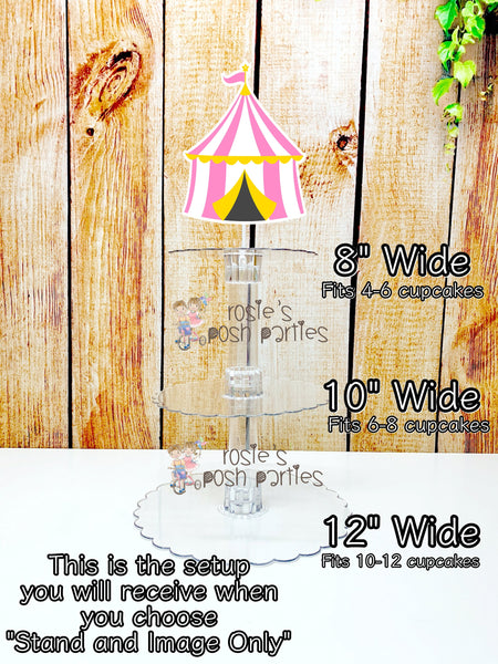 Circus Theme | Carnival Theme | Cupcake Stand | Cupcake Topper Favors | Circus Carnival Baby Shower | Carnival Birthday | Circus Party Decor
