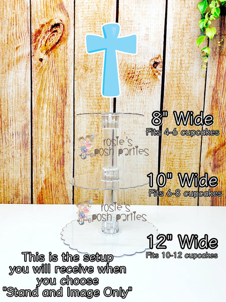 First Communion Theme | Brown Boy First Communion | First Holy Communion Party Decoration | Cupcake Stand | Cupcake Stand Topper Favors