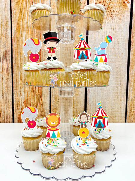 Circus Birthday Theme | Carnival Cupcake Stand | Baby Shower Cupcake Topper | Circus Carnival Decoration | Circus Theme Cake | Cupcake Stand