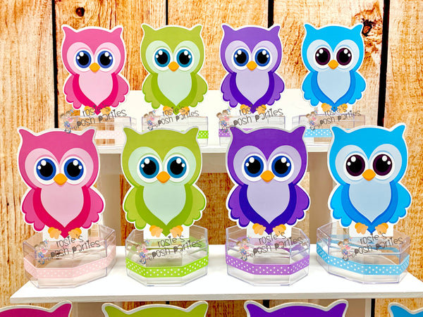 Owl Theme | Owl Birthday or Baby Shower | Owl Candy Jar Favor | Party Owl Theme Party Favor | Owl Hoot Theme | Owl Baby Shower SET OF 12