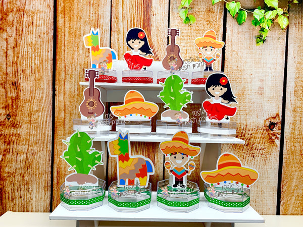 Mexican Fiesta Theme | Fiesta Mexicana Party | Mexican Theme Party Favors | Candy Jar Favors | Mexican Candy | Mexican Baby Shower SET OF 12