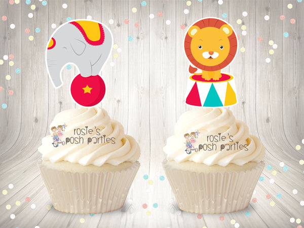 Circus Birthday Theme | Carnival Cupcake Topper | Baby Shower Cupcake Topper | Circus Carnival Decoration | Circus Theme Cupcakes | Cupcake