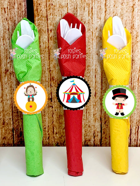 Circus Carnival Theme | Circus Utensil | Carnival Theme Favor | Birthday Party Favor Utensil | Circus Baby Shower Birthday Favors | VARIETY