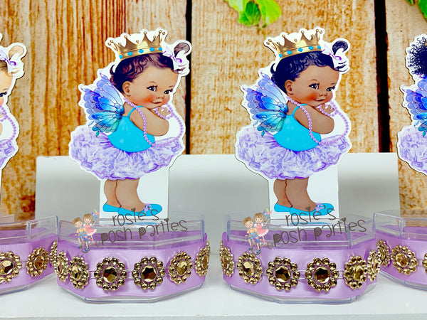 Princess Fairy Theme | Butterfly Baby Shower Favor | Princess Party | Ballerina Birthday Candy Jars | Lavender Gold Fairy Theme SET OF 12