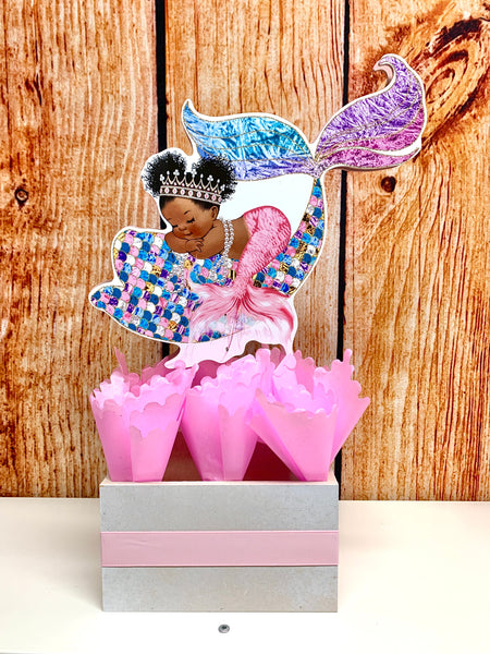 Little Princess Theme | Mermaid Theme Centerpiece | Pastels Mermaid Tail Party | Mermaid Baby Shower Theme | Centerpiece Decor INDIVIDUAL