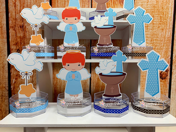Red Hair Baptism Theme Favor | Baptism Party Decoration | Baptism Candy Jar Favor | Religious Sacrament Favor | Recuerdo Bautizo SET OF 12