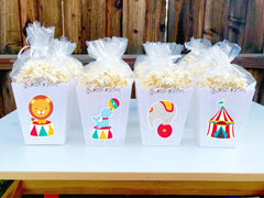 Circus Carnival Theme | Circus Baby Shower | Carnival Birthday | Popcorn Bin Favors | Circus Carnival Party Decoration | Circus SET OF 12