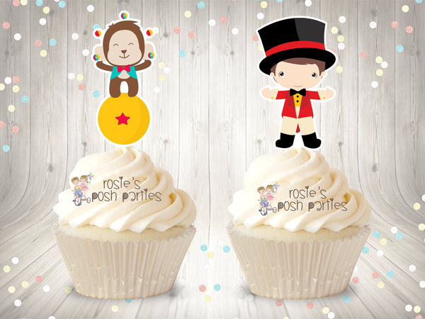 Circus Birthday Theme | Carnival Cupcake Topper | Baby Shower Cupcake Topper | Circus Carnival Decoration | Circus Theme Cupcakes | Cupcake