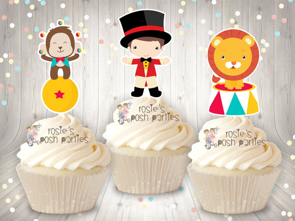 Circus Birthday Theme | Carnival Cupcake Topper | Baby Shower Cupcake Topper | Circus Carnival Decoration | Circus Theme Cupcakes | Cupcake
