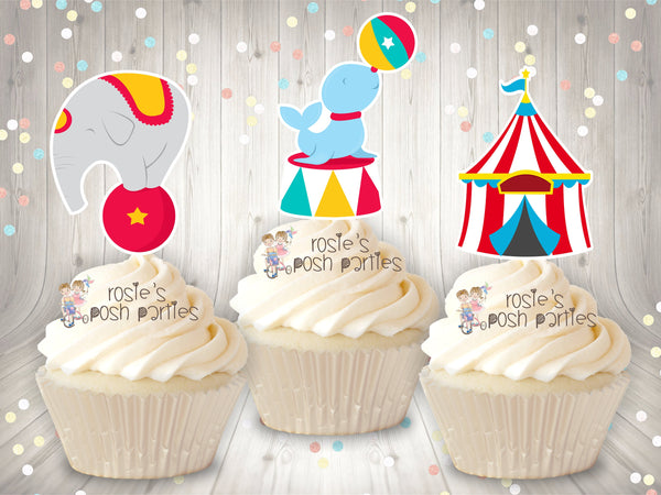 Circus Birthday Theme | Carnival Cupcake Topper | Baby Shower Cupcake Topper | Circus Carnival Decoration | Circus Theme Cupcakes | Cupcake