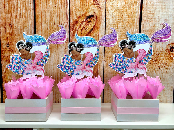 Little Princess Theme | Mermaid Theme Centerpiece | Pastels Mermaid Tail Party | Mermaid Baby Shower Theme | Centerpiece Decor INDIVIDUAL