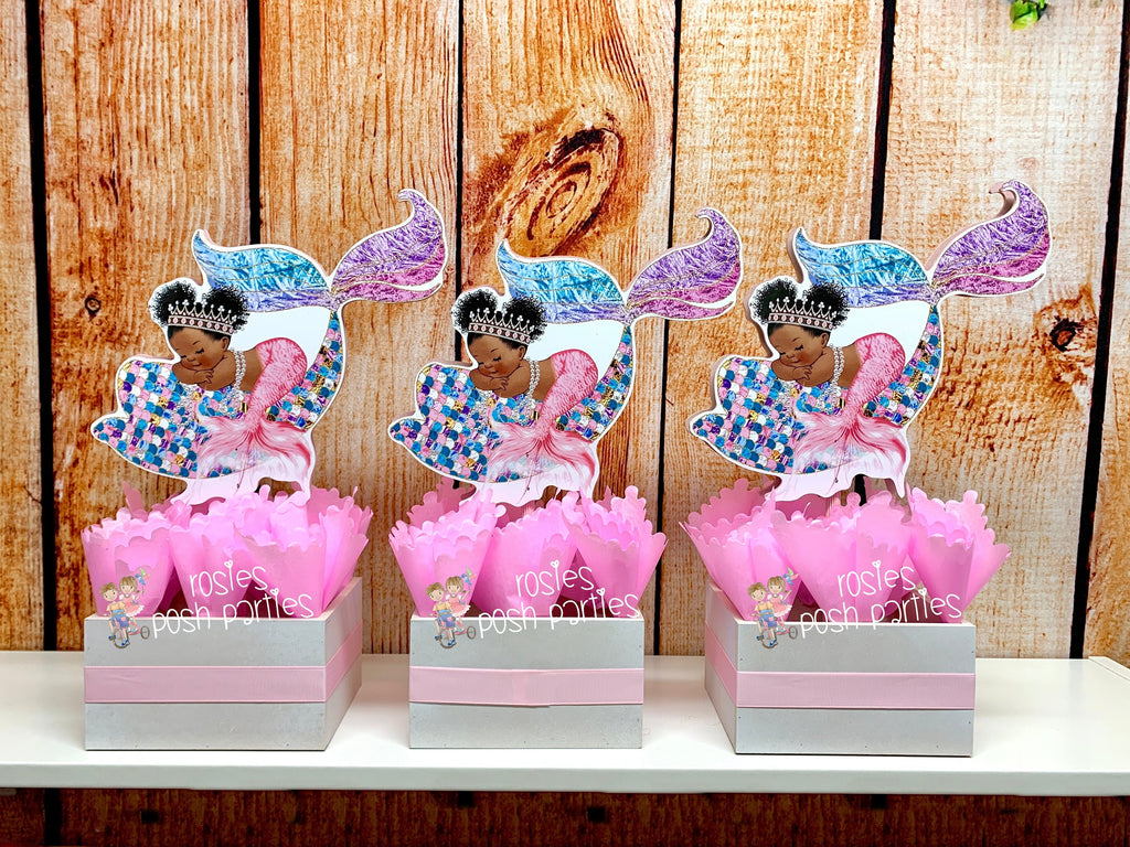 Little Princess Theme | Mermaid Theme Centerpiece | Pastels Mermaid Tail  Party | Mermaid Baby Shower Theme | Centerpiece Decor INDIVIDUAL